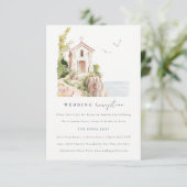 Carte D'accompagnement Accueil de mariage de l'église catholique Chic Wat (Debout devant)