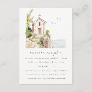 Carte D'accompagnement Accueil de mariage de l'église catholique Chic Wat