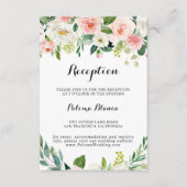 Carte D'accompagnement Accueil De Mariage Simple Floral Vert Foliage (Devant)