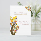 Carte D'accompagnement Accueil Mariage Blanc Arbres Uniques (Debout devant)