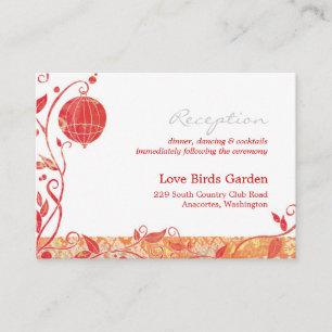 Carte D'accompagnement Accueil Mariage Chic Bird Cage