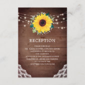 Carte D'accompagnement Accueil Mariage Sunflower Dentelle Babys Respirati (Devant)