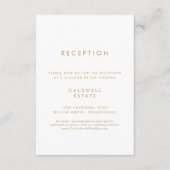 Carte D'accompagnement Accueil Mariage Typographie Or Chic (Devant)