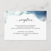 Carte D'accompagnement Accueil mariage violet, Turquoise et bleu aquarell (Devant)