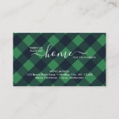 Carte D'accompagnement Accueil Pour Les Vacances Buffle Vert Plaid Moving (Devant)