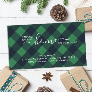 Carte D'accompagnement Accueil Pour Les Vacances Buffle Vert Plaid Moving