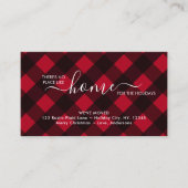 Carte D'accompagnement Accueil Pour Les Vacances Red Buffalo Plaid Moving (Devant)