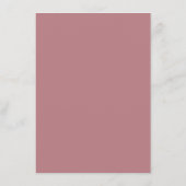 Carte D'accompagnement Accueil Rose Dusty Simple Cadre Blanc (Dos)