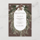 Carte D'accompagnement Accueil Rustique Étincelle D'Hiver Du Pin De Coca (Devant)