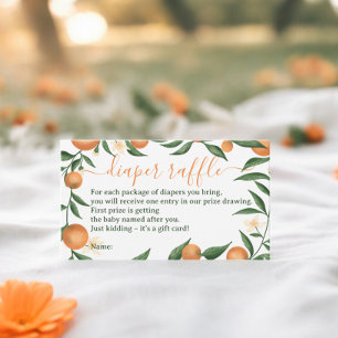 Carte D'accompagnement Acier botanique orange cutie diaper tombole