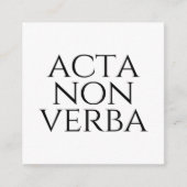 Carte D'accompagnement Acta Non Verba (Devant)