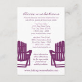 Carte D'accompagnement Adirondack Chaises Plum Intinéraire (Dos)