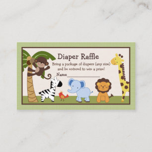 Carte D'accompagnement Adorable Animaux de la Jungle Billet de roussettes
