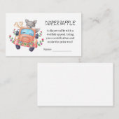 Carte D'accompagnement Adorable Baby shower de loup gris Reflets Enclo (Devant / Derrière)