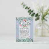 Carte D'accompagnement Adorable bébé Elephant Book Poem Request Card (Debout devant)