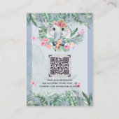 Carte D'accompagnement Adorable bébé Elephant Book Poem Request Card (Dos)