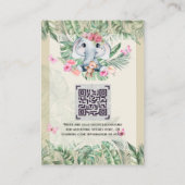 Carte D'accompagnement Adorable bébé Elephant Book Poem Request Card (Dos)