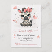 Carte D'accompagnement Adorable little zebra baby girl (Devant)