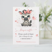 Carte D'accompagnement Adorable little zebra baby girl (Debout devant)