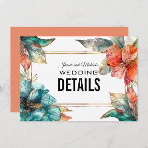 Carte D'accompagnement Adresse du site + QR Hibiscus Serenade Paradise