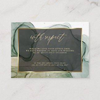 Carte D'accompagnement Adultes Demander seulement Earthy Greens Liquid Ab