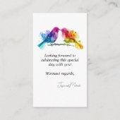 Carte D'accompagnement Adultes uniquement LGBTQ+ Aiguilles arc-en-ciel (Dos)