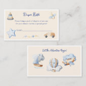 Carte D'accompagnement Adventure Boy Baby Toy Baby shower Déchets Raffle (Devant / Derrière)