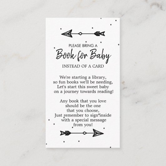 Carte D'accompagnement Adventure commence Tribal Arrow Book for Baby (Devant)