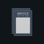 Carte D'accompagnement Advice for the Grad Modern Blue Sporty Stripes<br><div class="desc">"Advice for the Grad" card with modern blue sporty stripes.</div>
