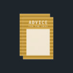 Carte D'accompagnement Advice for the Grad Modern Yellow Sporty Stripes<br><div class="desc">"Advice for the Grad" card with modern yellow sporty stripes.</div>
