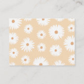 Carte D'accompagnement Affichage de Baby Shower Bohème Jaune Daisy Shower (Dos)