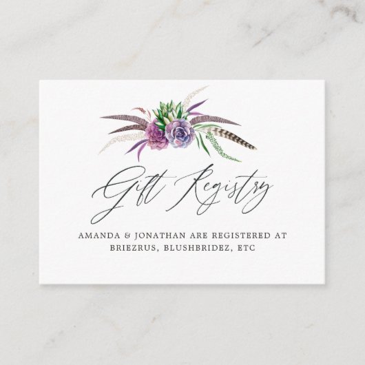 Carte D'accompagnement Affichage de Baby Shower de Succulents Mystiques (Devant)