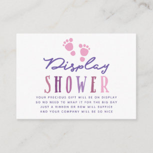 Carte D'accompagnement Affichage de Baby Shower Fille coloris tendance