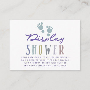 Carte D'accompagnement Affichage de Baby Shower garcon aux couleurs tenda