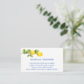 Carte D'accompagnement Affichage de Baby Shower Lemon Bridal (Debout devant)