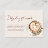 Carte D'accompagnement Affichage de Baby Shower Love is Brewing (Devant)