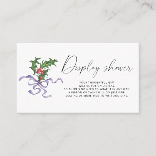 Carte D'accompagnement Affichage de branche d'hiver douche (Devant)