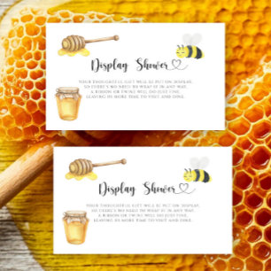Carte D'accompagnement Affichage de douche abeille aquarelle