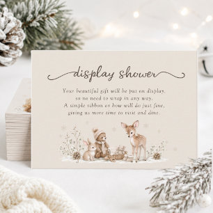 Carte D'accompagnement Affichage de douche bébé animaux de forêt aquarell