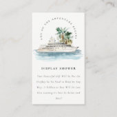 Carte D'accompagnement Affichage de douche de bébé de Croisière Palmier P (Devant)