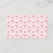 Carte D'accompagnement Affichage de douche de bébé de la Saint-Valentin C (Dos)