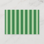 Carte D'accompagnement Affichage de douche de mariage rayé vert (Dos)