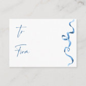 Carte D'accompagnement Affichage de mariage avec un nœud dessiné à la mai (Dos)