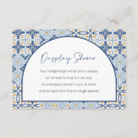 Affichage Douche, Baby shower Capri, Thème Italien