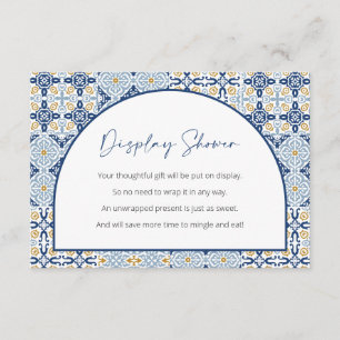 Carte D'accompagnement Affichage Douche, Baby shower Capri, Thème Italien
