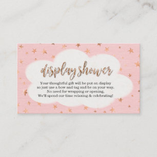 Carte D'accompagnement Affichage Douche Insertion Fille Baby shower Invit