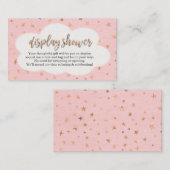 Carte D'accompagnement Affichage Douche Insertion Fille Baby shower Invit (Devant / Derrière)