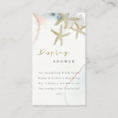 Carte D'accompagnement Affichage étoile de mer dorée mignonne pour Baby S (Devant)