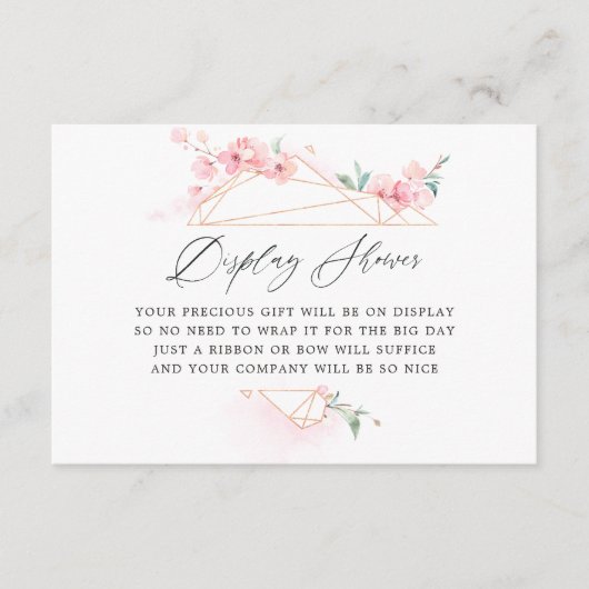 Carte D'accompagnement Affichage géométrique de la nuptiale en fleur de c (Devant)