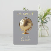 Carte D'accompagnement Affiche de voyage de passeport de douche de Globe (Debout devant)